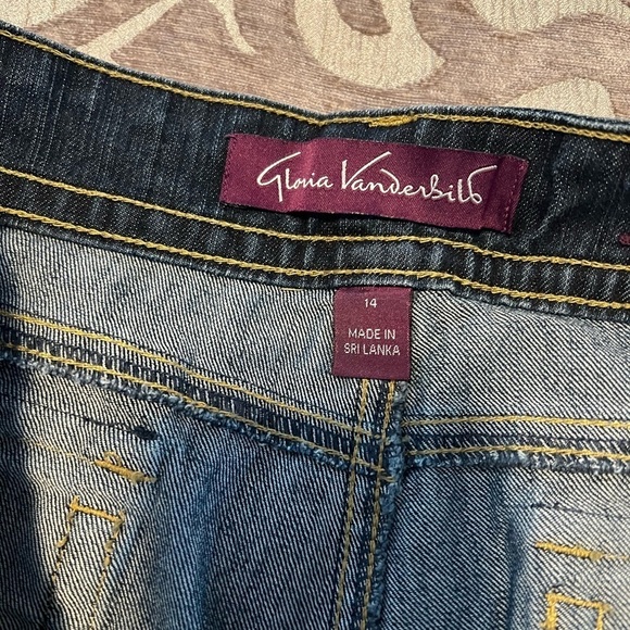 Gloria Vanderbilt Women's Dark Blue Bootcut Jeans – Size 14 – Comfortable & Flat - Picture 7 of 10